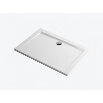 Shower tray rectangular 90x80cm, low, Excellent Forma, white