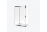 Corner shower cabin Excellent Seria 201 rectangular 120x80 cm, door sliding 120 cm, profil chrome