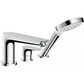 Bateria wannowa 3-otworowa Hansgrohe Talis S chrom, montażna brzegu wanny- sanitbuy.pl