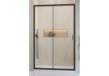 Door shower 100cm, Radaway Alienta Black DWJ, glass transparent, profil black