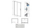 Door shower 120cm, Radaway Alienta DWJ, glass transparent, profil chrome