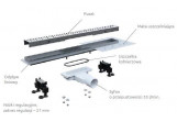 Drainline Radaway Slim 85 cm, przeznaczony do stosowania z płytkami o grubości od 8 do 12 mm, grid Basic (for built-in płytkami)