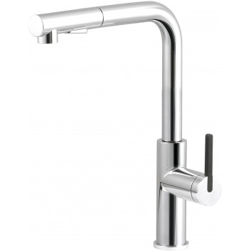 Kitchen faucet with pull-out spray - 2 rodzaje strumienia, Deante Lukrecja - Chrome 