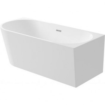 Corner bathtub/freestanding acrylic Deante Silia 150x75 cm, left - white