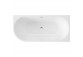 Corner bathtub/freestanding acrylic Deante Silia 150x75 cm, left - white