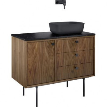 Cabinet vanity Elita Legacy, 100cm, left version, 3 drawers, 1 door, american walnut