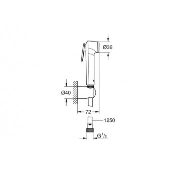 Shower set, Grohe Tempesta-F trigger spray 30, chrome/white