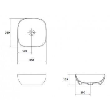 Washbasin countertop Cersanit Moduo 40 round, white