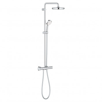 Shower system Grohe Tempesta Cosmopolitan System 250 Cube, wall mounted, mixer single lever, 2 wyjścia wody, chrome