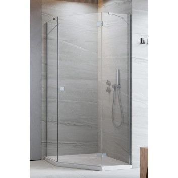 100x100 door left, glass transparent, Radaway ESSENZA PTJ - Chrome