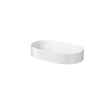 Washbasin 60 cm countertop Cersanit Caspia Oval white 