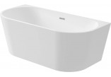 Bathtub acrylic Deante Silia 160x75 cm corner/freestanding - white