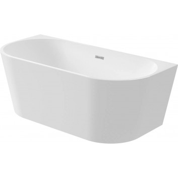 Bathtub acrylic Deante Silia 160x75 cm corner/freestanding left - white