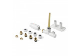 Set zintegrowany thermostatic kątowy z rurką zanurzeniową Terma Unico All In One, Lewy - white shine