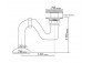 Siphon wannowy Besco Retro Otylia klik-klak z overflow gold 