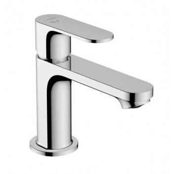 Single lever washbasin faucet Hansgrohe Rebris S 110 CoolStart with pop-up waste with pull-rod - chrome