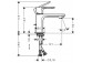 Single lever washbasin faucet Hansgrohe Rebris S 110 CoolStart with pop-up waste with pull-rod - chrome