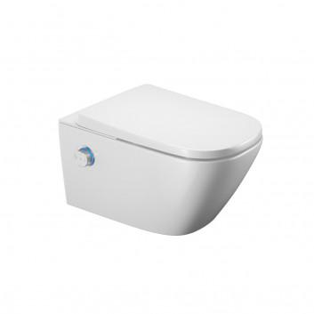 Wall-hung wc WC Excellent Joker, 47x36mm, bezrantowa, soft-close WC seat, white
