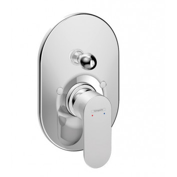 Single lever washbasin faucet Hansgrohe Rebris S 110 CoolStart with pop-up waste with pull-rod - chrome