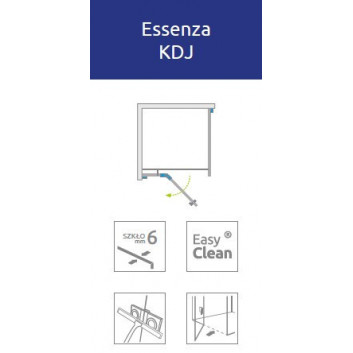 Side panel S1 70 Radaway Essenza New Black KDJ 66.7-68.2-200cm, profil black, glass transparent