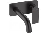 Washbasin faucet Hansgrohe Vernis Shape single lever, with spout 20,7 cm, wall mounted, concealed - black mat