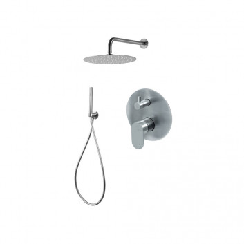 System shower Demm Drake, concealed, 2 wyjścia wody, overhead shower 20cm, chrome