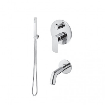 Shower set Vema Timea, concealed, 2 wyjścia wody, with spout 17cm, chrome