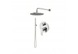 Shower set Vema Tiber Steel, concealed, 2 wyjścia wody, overhead shower 25cm, stainless steel inox