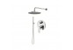 Shower set Vema Tiber Steel, concealed, 2 wyjścia wody, overhead shower 25cm, stainless steel inox