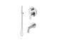 Shower set Vema Timea, concealed, 2 wyjścia wody, overhead shower 30cm, chrome