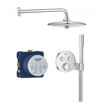 Shower set Grohe Grohtherm SmartControl, concealed, mixer thermostatic, z handshower shower, chrome