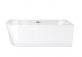 Corner bathtub freestanding Corsan Intero 170 x 73 cm white, montaż prawostronny, korek klik-klak chrome