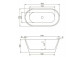 PYTAJ O RABAT ! Bathtub freestanding oval Besco Otylia 160x77cm Retro + legs złote