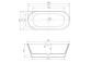PYTAJ O RABAT ! Bathtub freestanding oval Besco Otylia 160x77cm Retro + legs złote