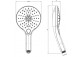 Hand shower Gessi Anello, with three strumieniami - Copper Brushed PVD