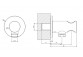 Shut-off valve Gessi Anello, with handle - Copper Brushed PVD
