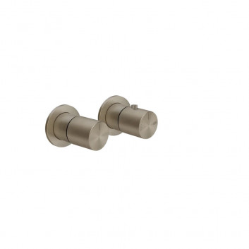 PYTAJ O RABAT ! 3-hole bath mixer Gessi Rettangolo on the rim of the tub - finox brushed nickel