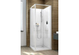 Cabin czterościenna Sanplast Basic Complete, 90 cm complete, glass transparent, white profile
