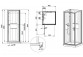 Cabin czterościenna Sanplast Basic Complete, 90 cm complete, glass transparent, white profile