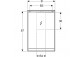 Cabinet with mirror z ComfortLight i dwojgiem door, montaż wall mounted, height 90 cm, Geberit ONE - Aluminium anodyzowane 