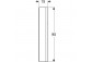 Cabinet with mirror z ComfortLight i dwojgiem door, montaż wall mounted, height 90 cm, Geberit ONE - Aluminium anodyzowane 