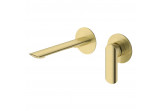 Washbasin faucet Vedo Aletta Spazzo wall mounted without pop klik-klak - szczotkowane gold