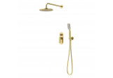 Complete system shower Vedo Aletta Spazzo concealed III, with head shower 25 cm - szczotkowane gold