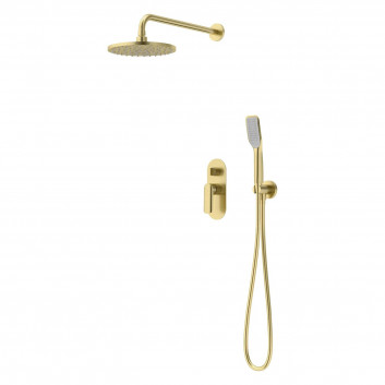 Washbasin faucet Vedo Aletta Spazzo wall mounted without pop klik-klak - szczotkowane gold