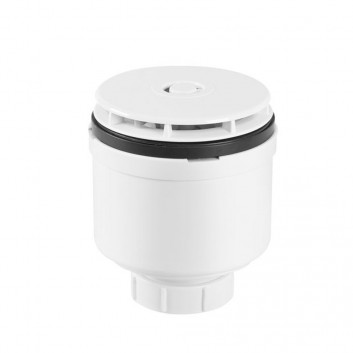 Siphon for shower tray McAlpine, czyszczenie od góry, klik-klak, white