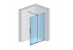 Panel walk-in Sanswiss Easy STR4P, 90x200cm, universal, glass transparent, profil black