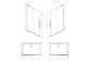 Shower cabin Radaway Furo-SL Walk-in 1200x2000mm, right version, profil black
