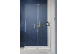 Shower cabin Radaway Furo-SL Brushed Gold Walk-in 1200x2000 mm, right version - glass transparent, profil gold szczotkowany