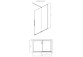 Shower cabin Radaway Furo-SL Brushed Gold Walk-in 1200x2000 mm, right version - glass transparent, profil gold szczotkowany
