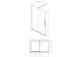 Shower cabin Radaway Furo Brushed Gold Walk-in 1200x2000 mm, ze stabilizatorem poprzecznym, right version - glass transparent, profil gold szczotkowany